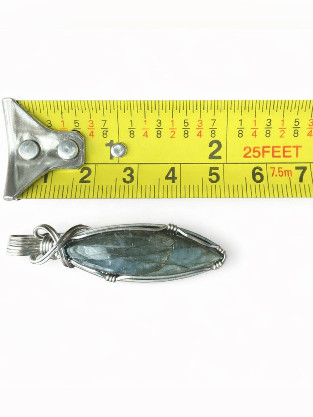 Labradorite Wire Wrapped Pendant - Picture 5 of 7